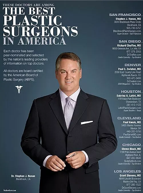 Best plastic surgeons in America featured magazine cover.
