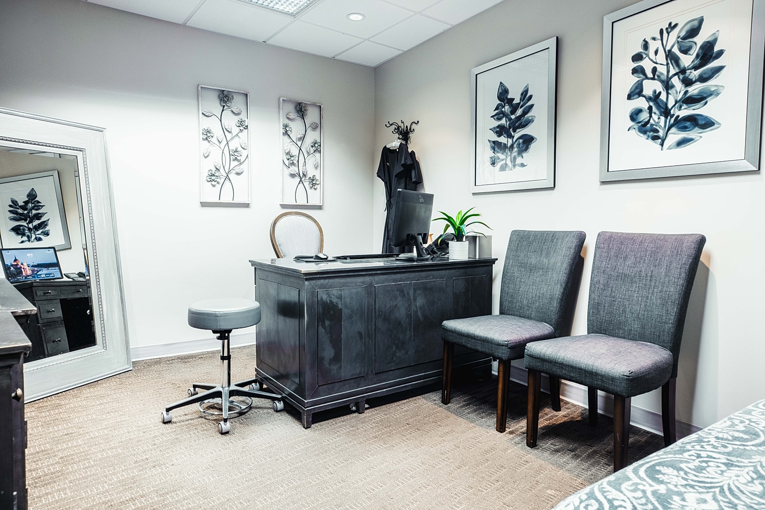 Modern office space with stylish decor.