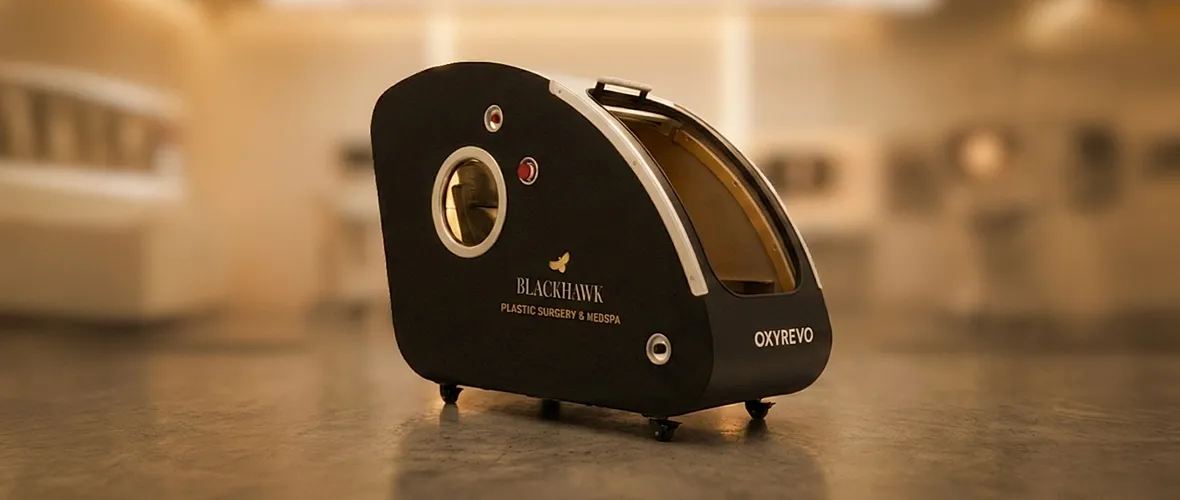 OXYREVO plastic surgery equipment on display