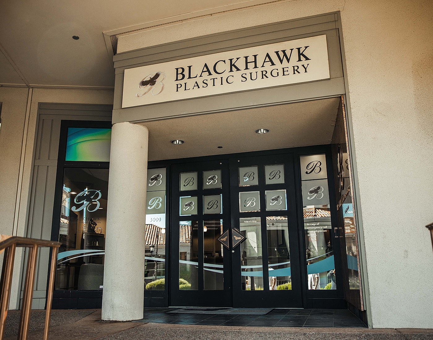 Blackhawk plastic surgery office entrance.