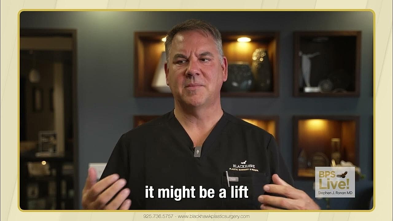Doctor discussing possible lift procedure details.